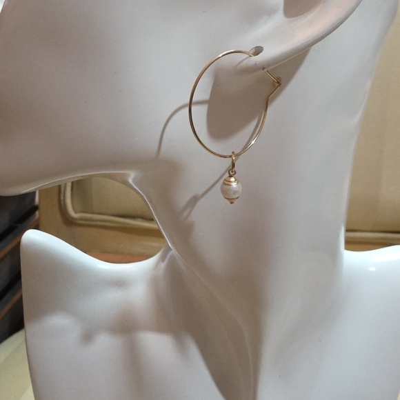 14K GENUINE CULTURED PEARL EARRINGS AND PENDANT 2.56 Grams - Picture 6 of 6